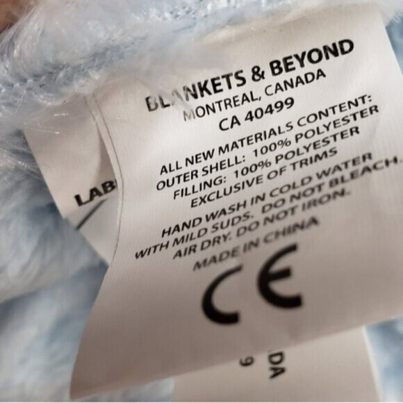 New Blankets & Beyond Elephant Soothing Security Stuffy  Nunu Blue Ages … - Picture 8 of 10